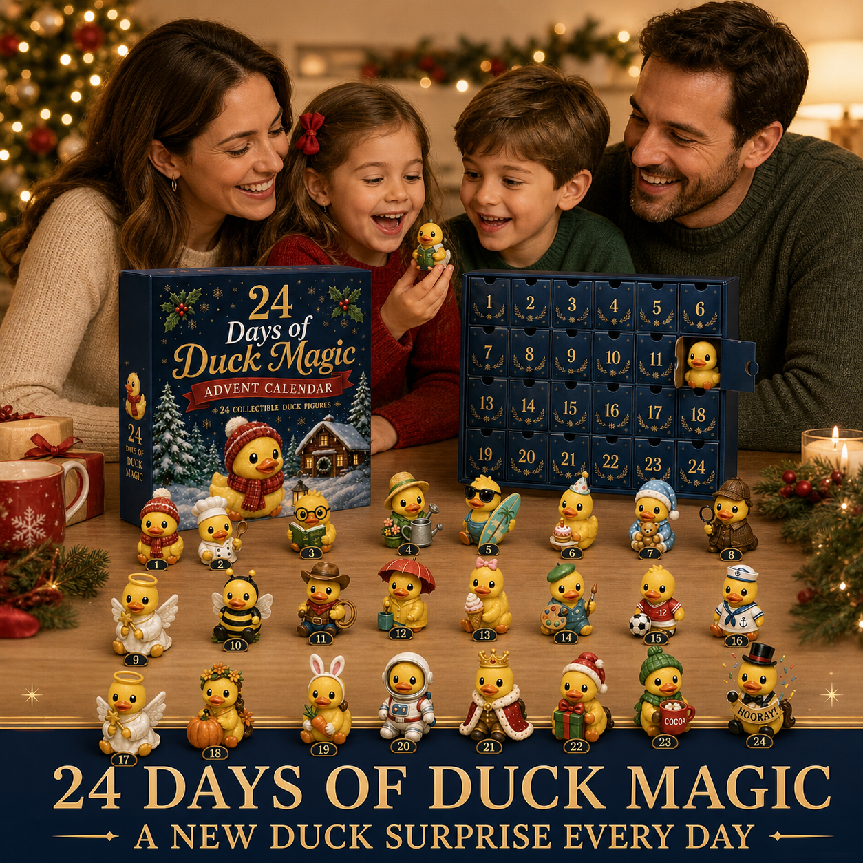 🐥 24 Days of Duck Magic Advent Calendar – 24 Collectible Christmas Duck Surprises