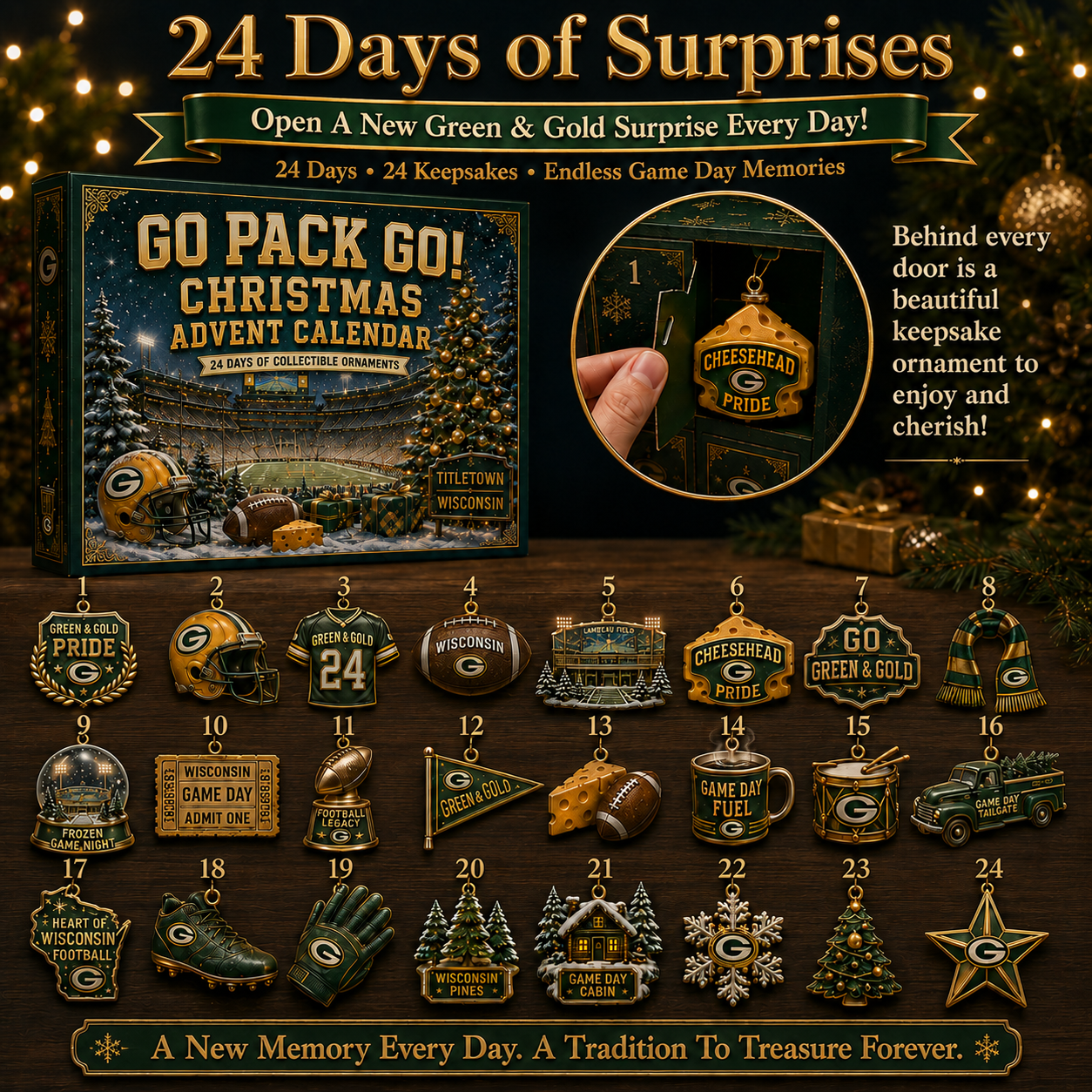 🎄 Go Pack Go! Football Christmas Advent Calendar