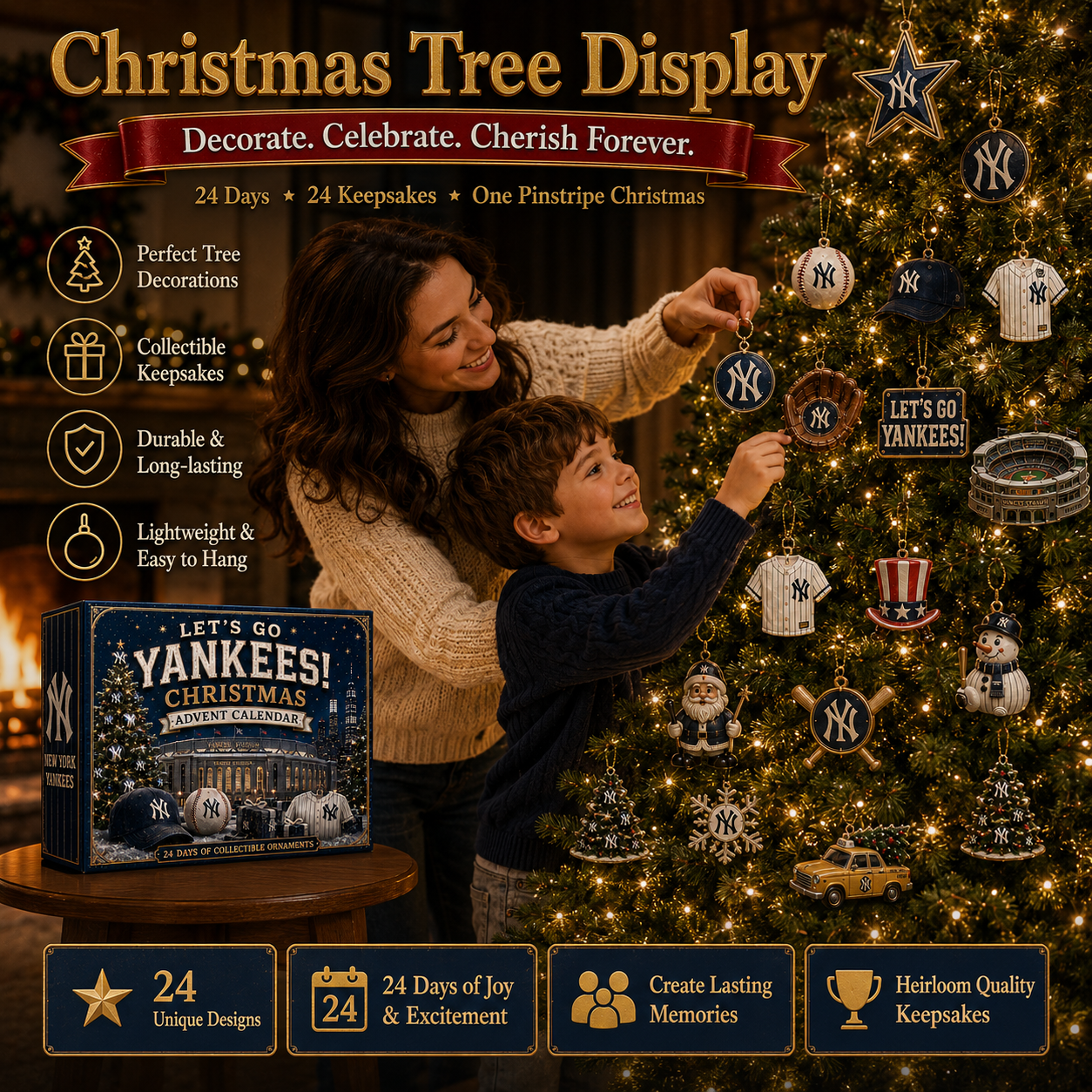 🎄 Let’s Go Yankees! Baseball Christmas Advent Calendar