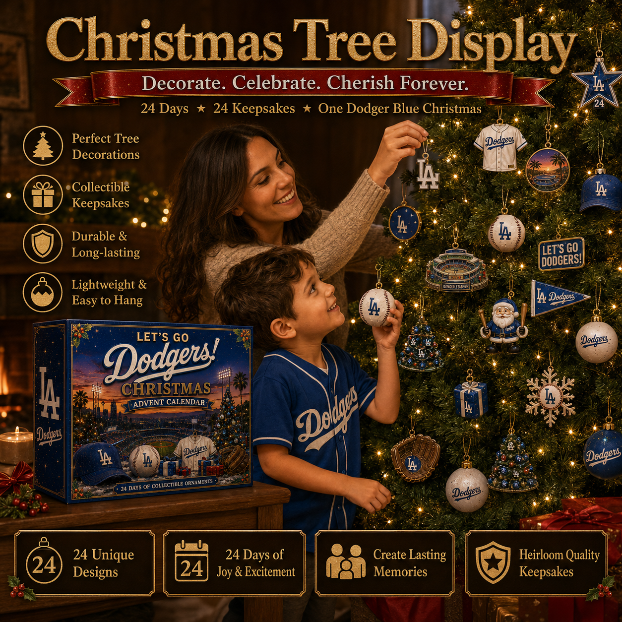 🎄 Let’s Go Dodgers! Baseball Christmas Advent Calendar