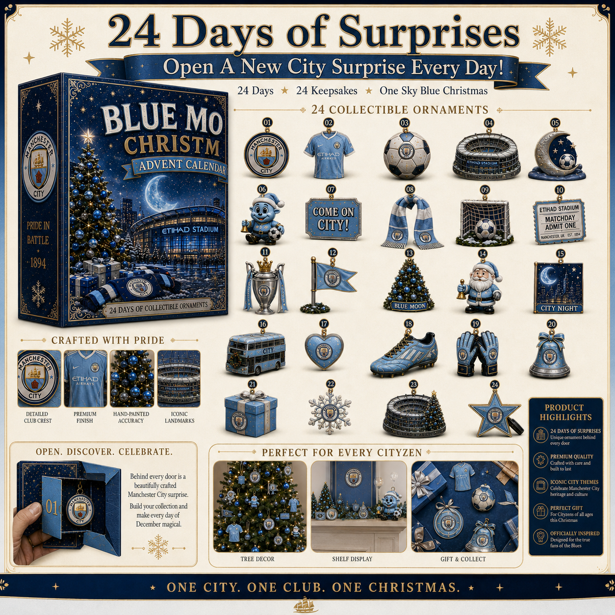 🎄 Blue Moon Football Christmas Advent Calendar