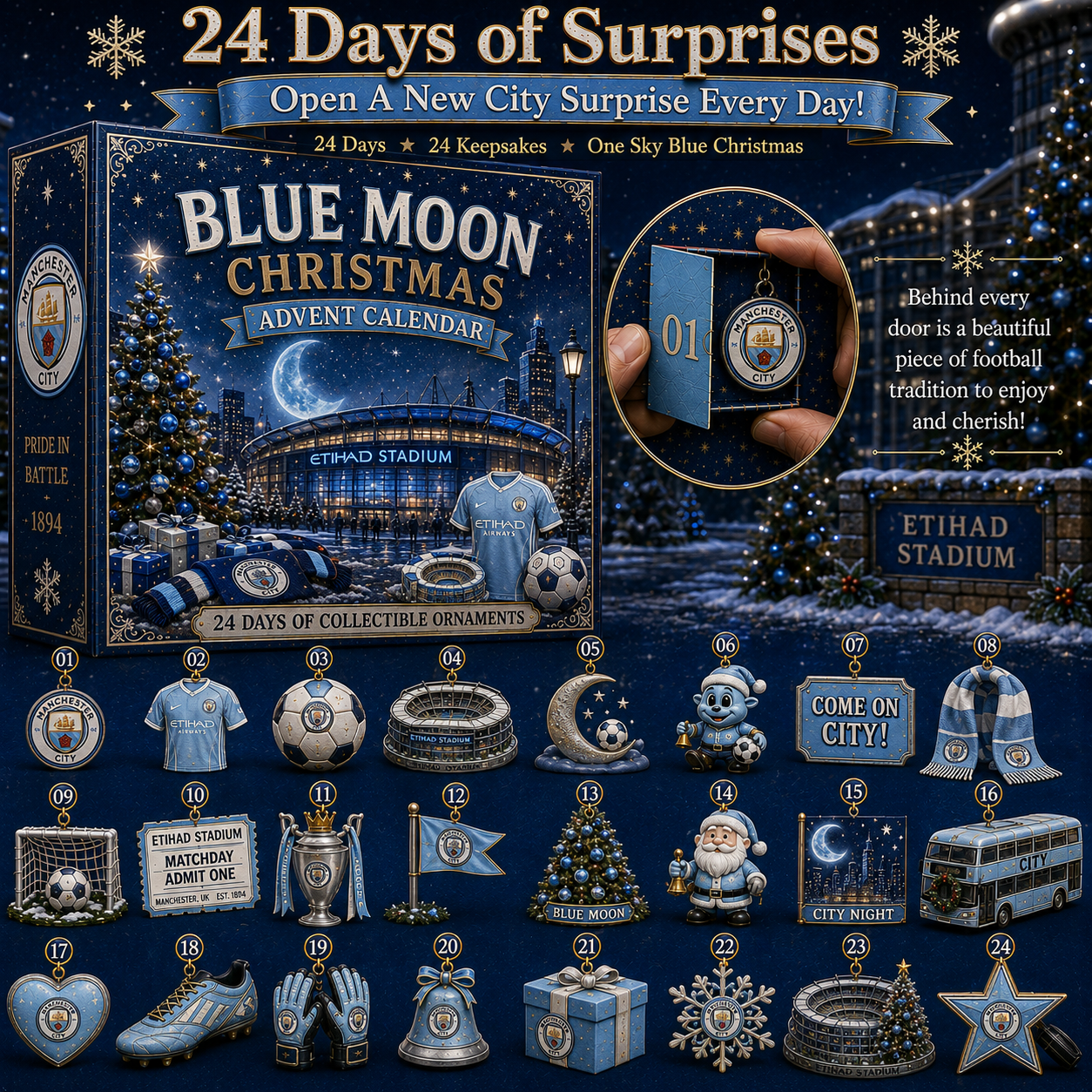 🎄 Blue Moon Football Christmas Advent Calendar
