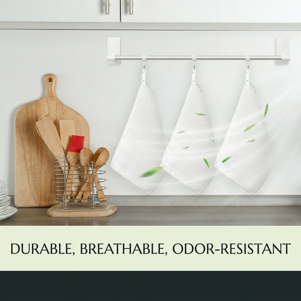 Highly Absorbent Bamboo Fiber Kitchen Cloths for Everyday Cleaning-10.6 × 11.8 in (27 × 30 cm)