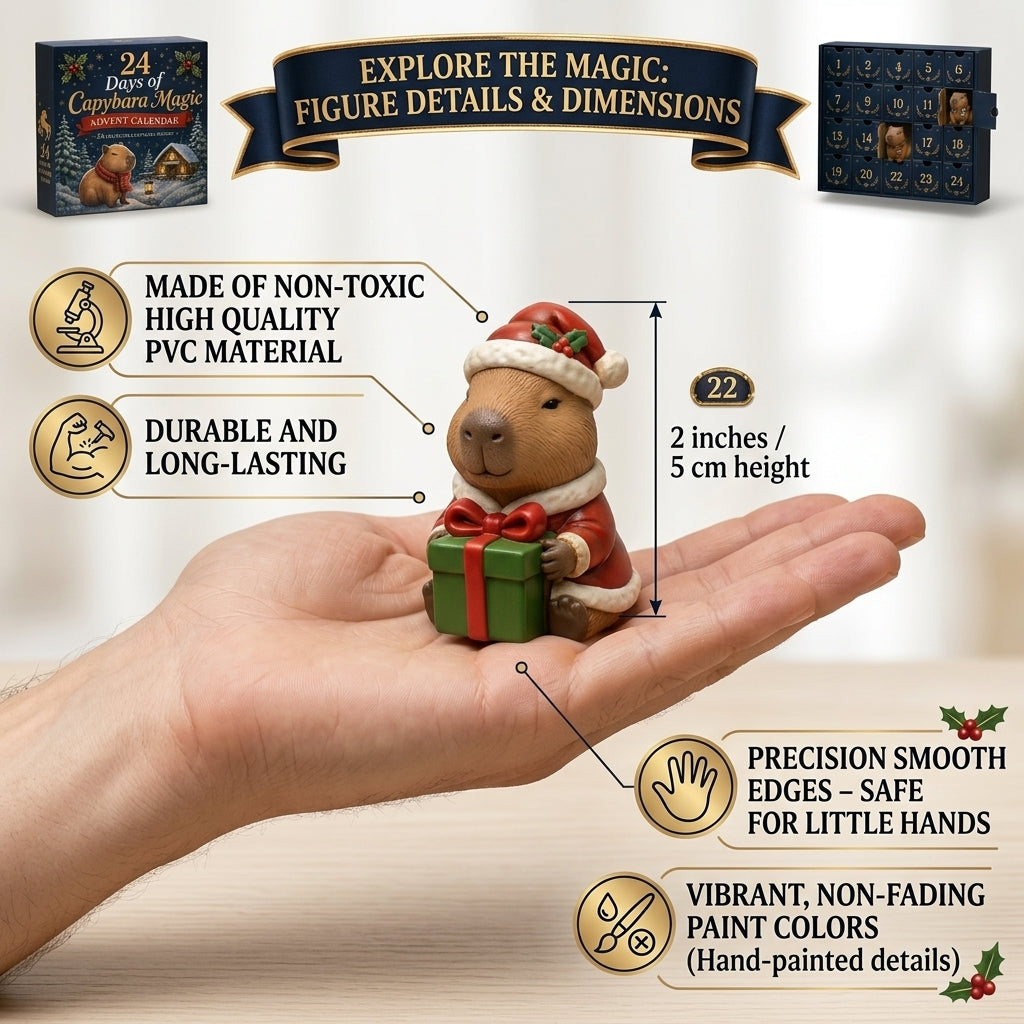 24 Days of Capybara Magic Advent Calendar – 24 Collectible Christmas Capybara Surprises