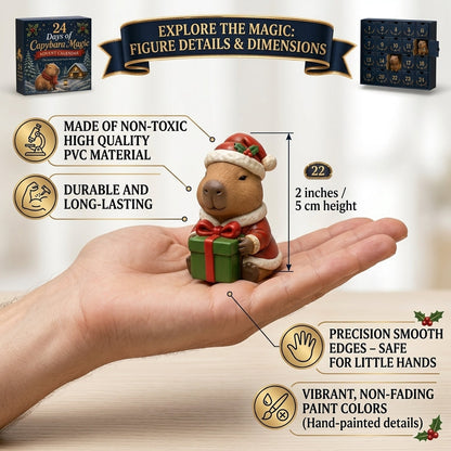 24 Days of Capybara Magic Advent Calendar – 24 Collectible Christmas Capybara Surprises