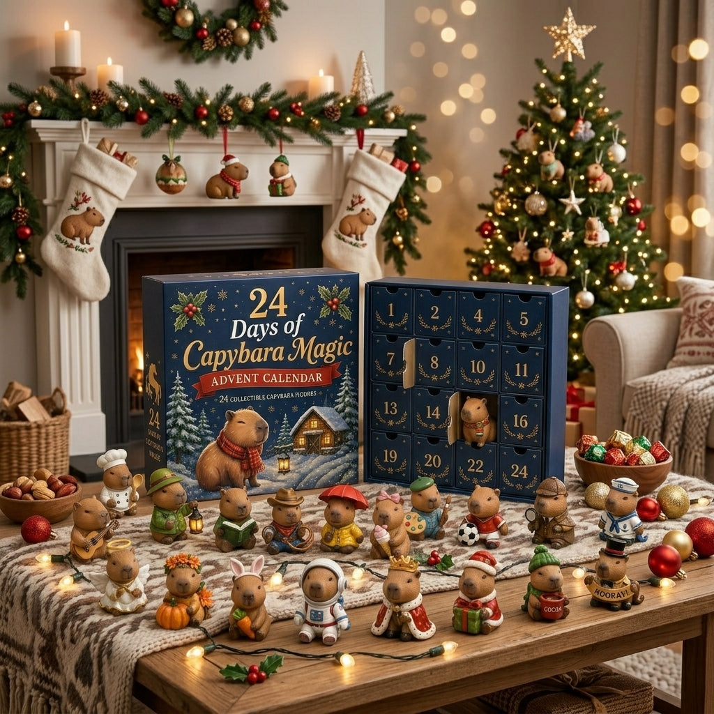 24 Days of Capybara Magic Advent Calendar – 24 Collectible Christmas Capybara Surprises