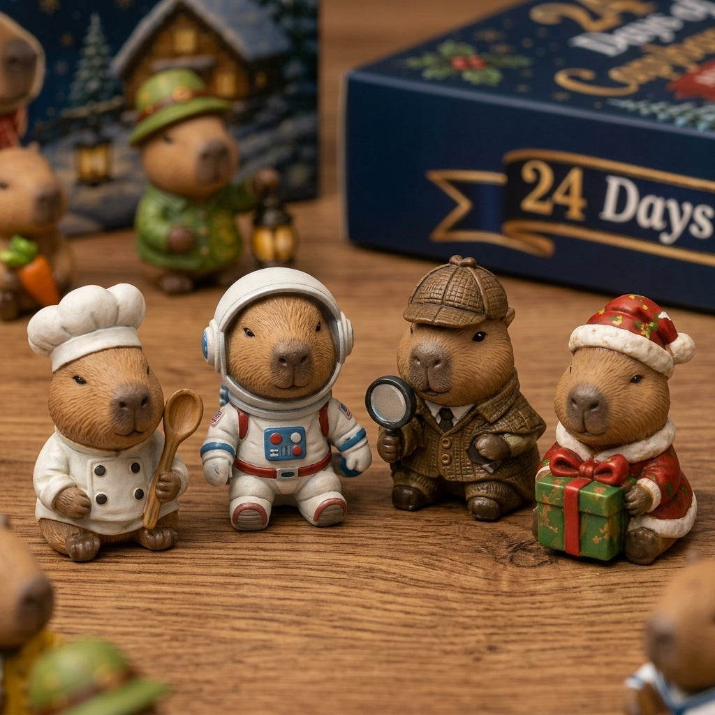 24 Days of Capybara Magic Advent Calendar – 24 Collectible Christmas Capybara Surprises
