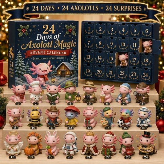 24 Days of Axolotl  Magic Advent Calendar – 24 Collectible Christmas Axolotl  Surprises