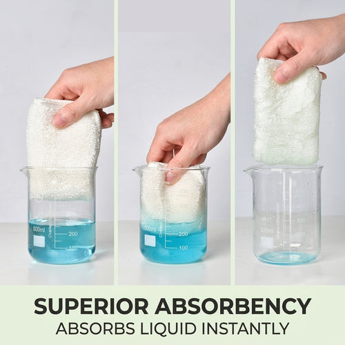 Highly Absorbent Bamboo Fiber Kitchen Cloths for Everyday Cleaning-10.6 × 11.8 in (27 × 30 cm)