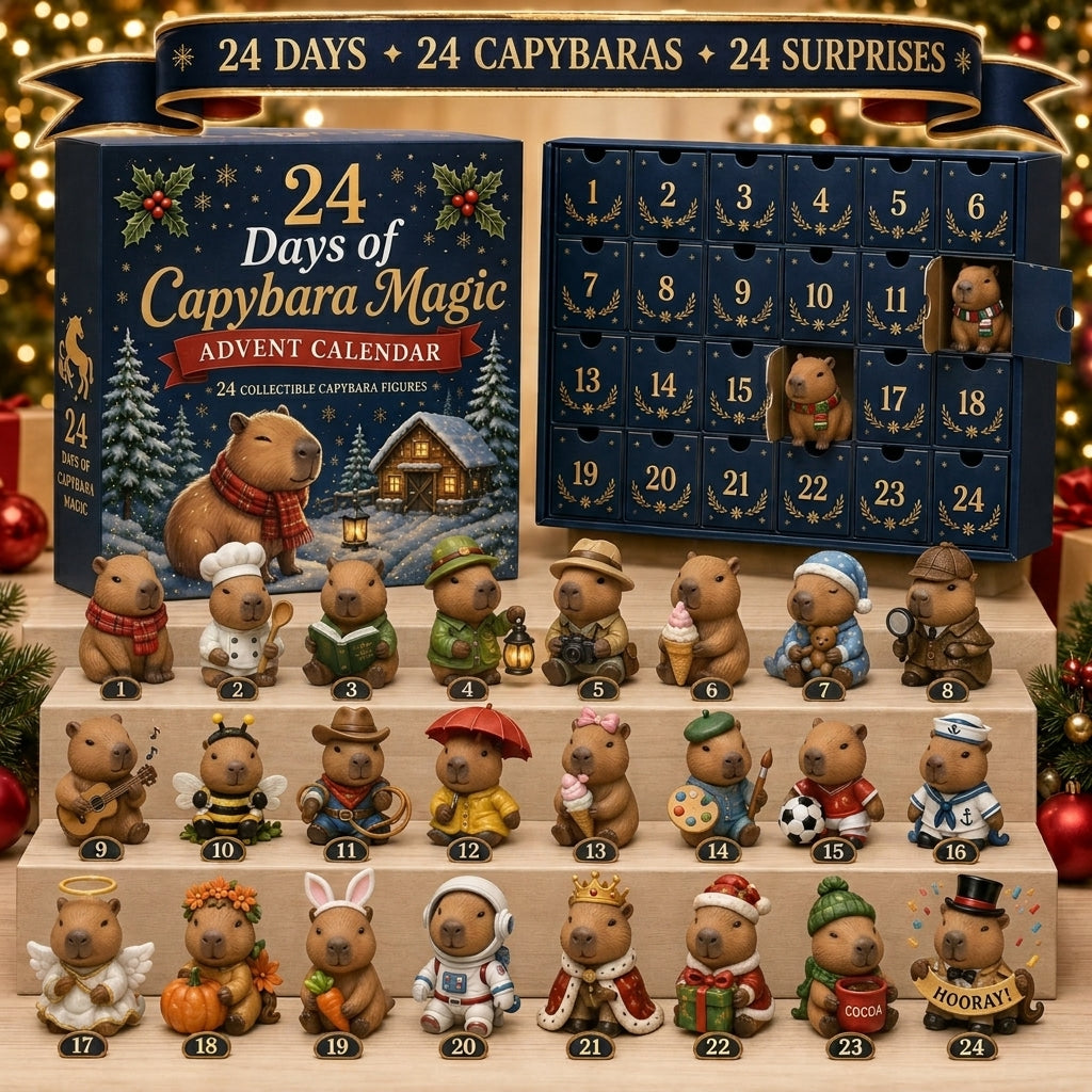 24 Days of Capybara Magic Advent Calendar – 24 Collectible Christmas Capybara Surprises