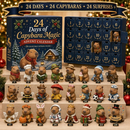 24 Days of Capybara Magic Advent Calendar – 24 Collectible Christmas Capybara Surprises