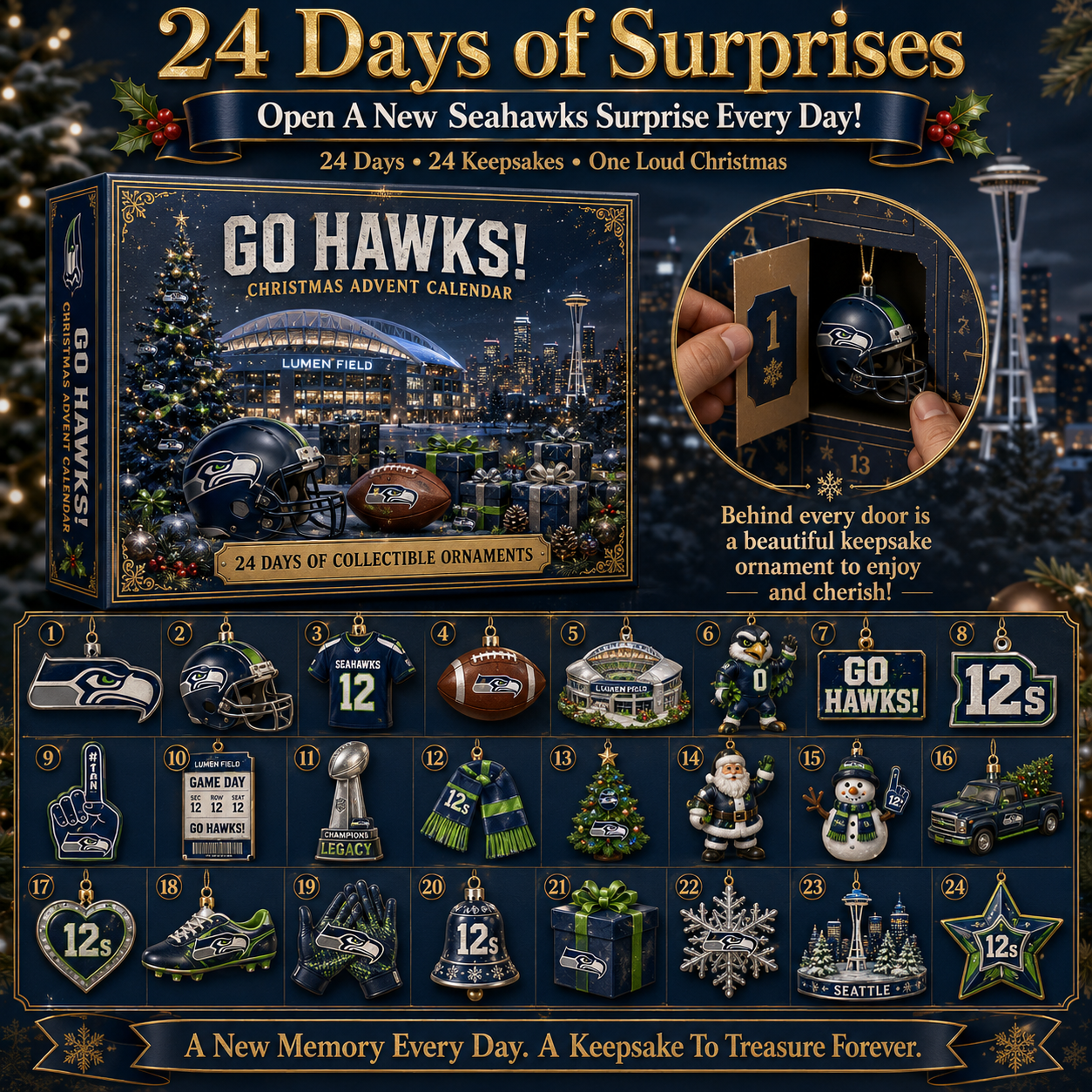 🎄 Go Hawks! Football Christmas Advent Calendar
